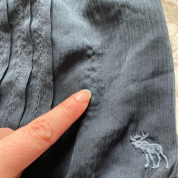 Abercrombie Y2K Navy Button Down Ruffle Cami Tie Waist Small Bratz Mallcore VTG - Picture 7 of 8